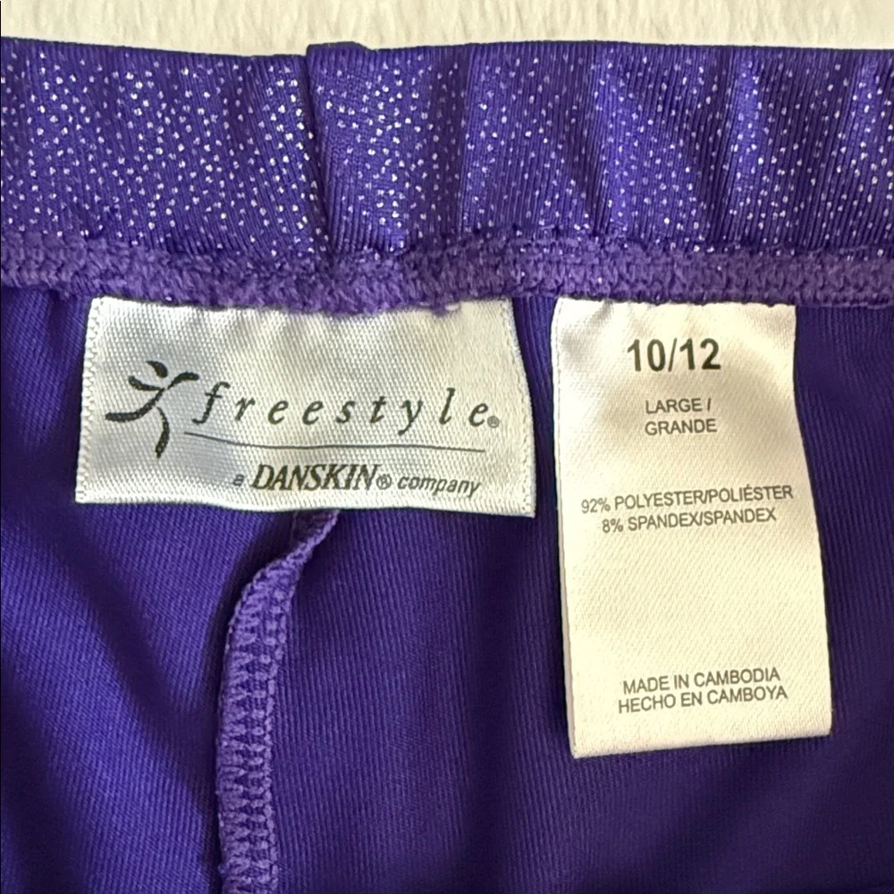 {Danskin} Freestyle | Shimmer Gymnastics Leo Shorts Bright Pink (L 10/12)